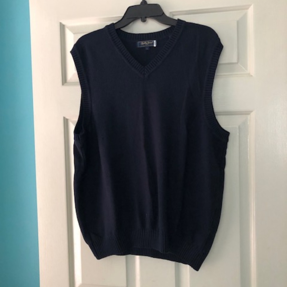 Bobby Jones Navy Blue Cotton Golf Vest L